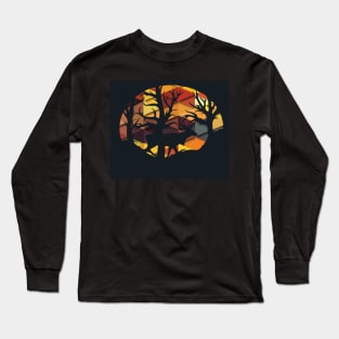 Geometric Silhouette No. 1 Long Sleeve T-Shirt